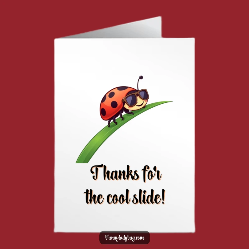 Free Printable Thank You Card: Cool Ladybug Slides, Funny Downloadable Gift
